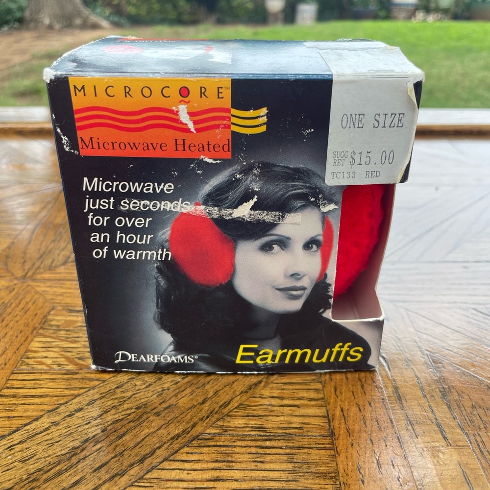 Micro core VTG NWT Red Microwave Heated Earmuffs